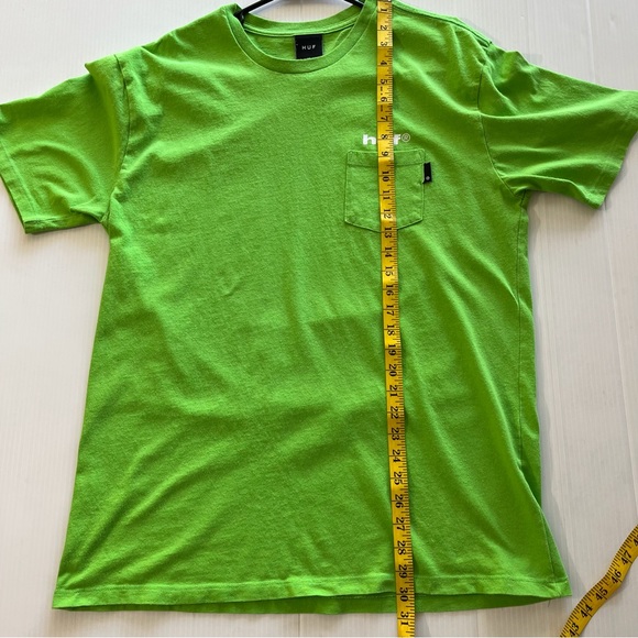 HUF Fire Hydrant Short Sleeve T-Shirt Size XL Neon Green Color - Picture 9 of 9